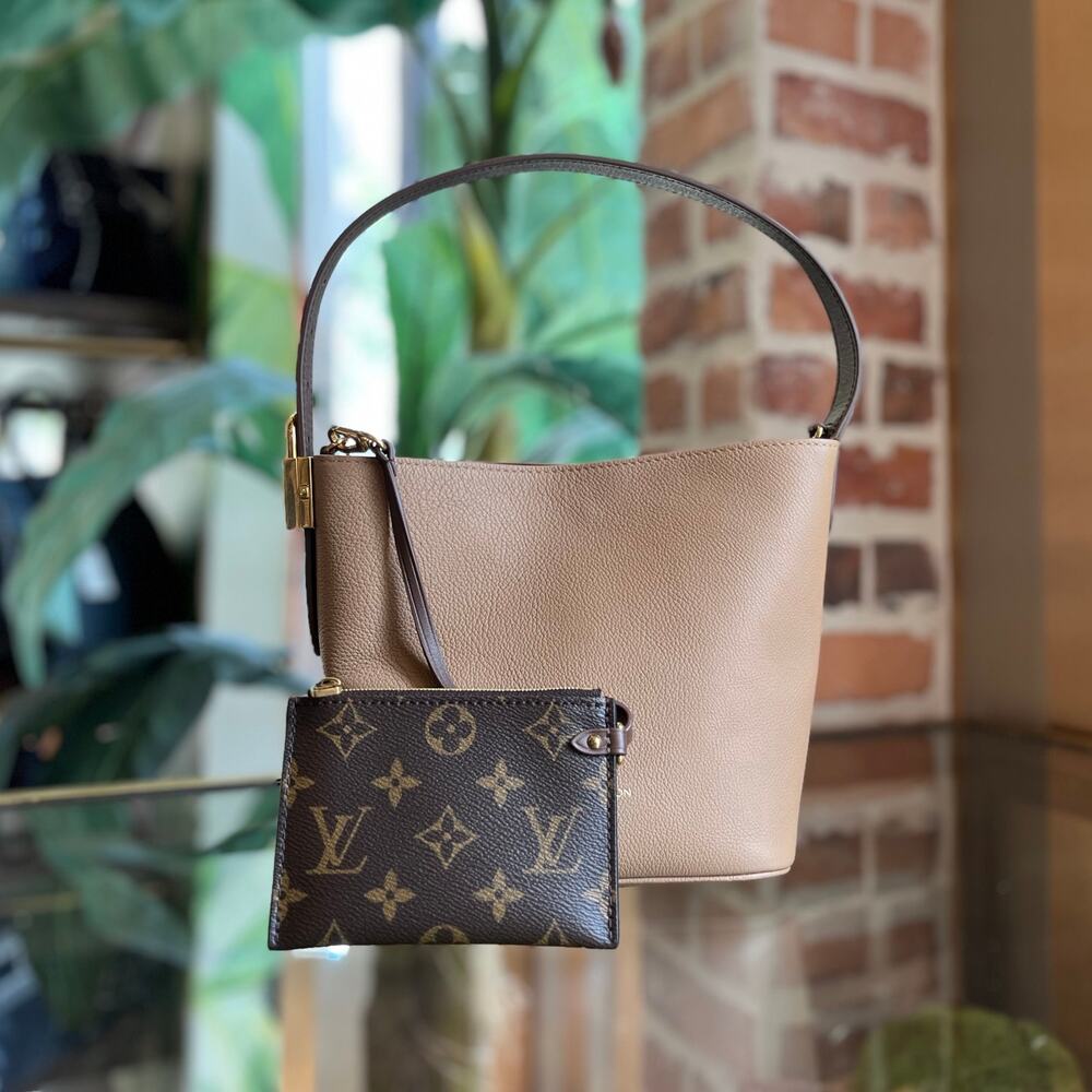 LOUIS VUITTON All In BB Beige Trench Calf Leather Bucket Bag